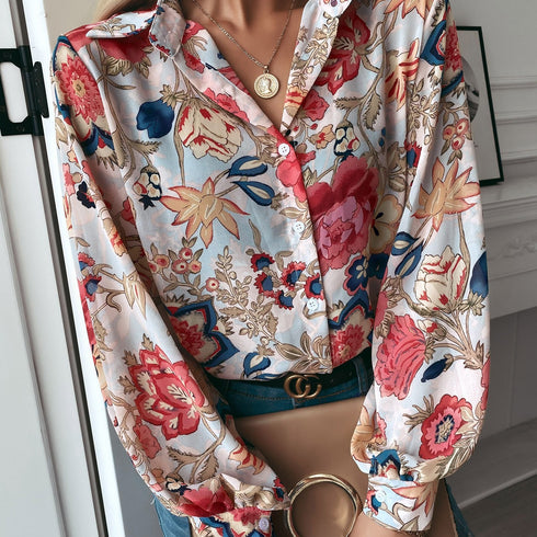 Printed Cardigan Women's Shirt Chiffon Temperament - ROUTINE FASHION